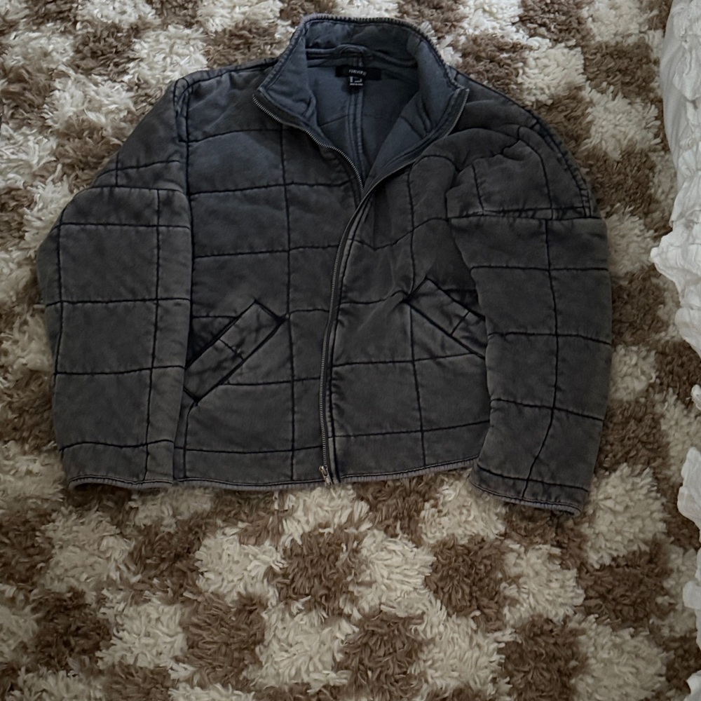 Forever 21 women’s Charcoal Puffer Jacket